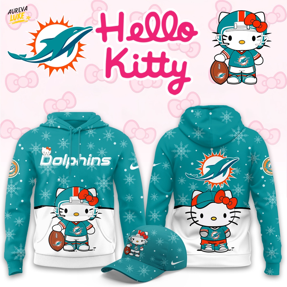 Miami Dolphins Hello Kitty Limited Hoodie Miami Dolphins Hello Kitty Limited Hoodie