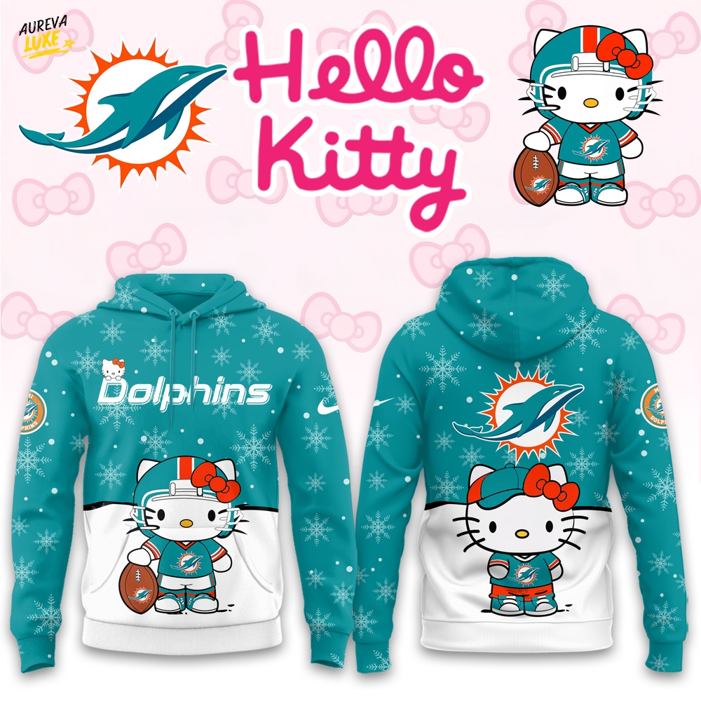 Miami Dolphins Hello Kitty Limited Hoodie Miami Dolphins Hello Kitty Limited Hoodie