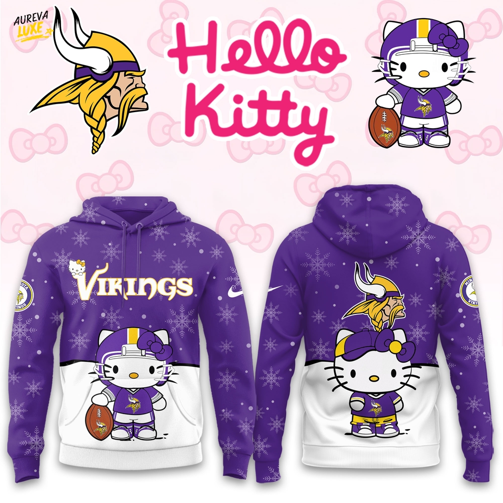Minnesota Vikings Hello Kitty Limited Hoodie Minnesota Vikings Hello Kitty Limited Hoodie