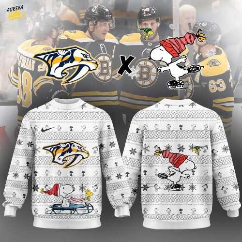 Nashville Predators x Snoopy Winter Collection Christmas Sweater