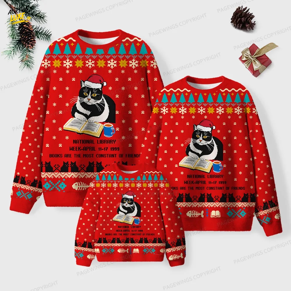 National Library Week Unisex Ugly Knit Christmas Sweater National Library Week Unisex Ugly Knit Christmas Sweater