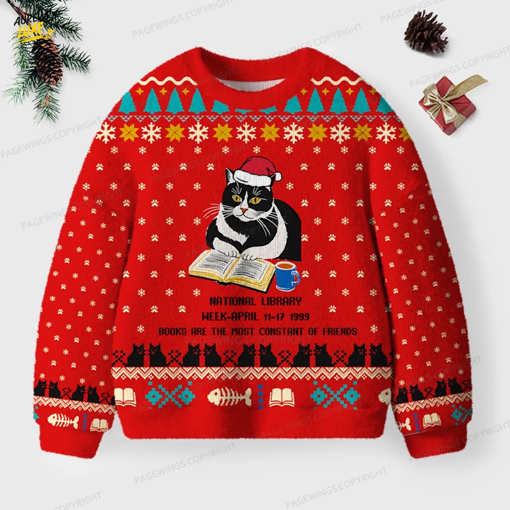 National Library Week Unisex Ugly Knit Christmas Sweater National Library Week Unisex Ugly Knit Christmas Sweater