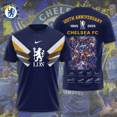New Limitted Edition CHELSEA FC 120 YEARS 3D T-Shirt
