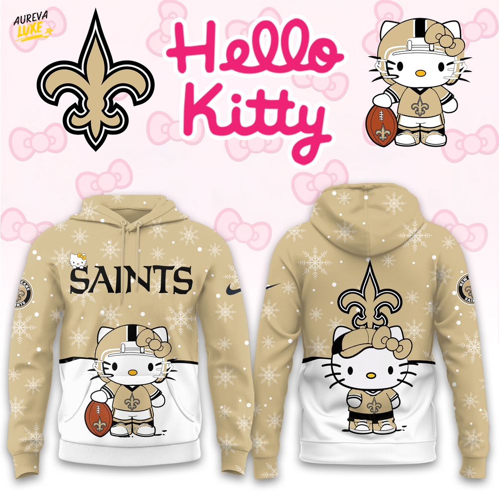 New Orleans Saints Hello Kitty Limited Hoodie New Orleans Saints Hello Kitty Limited Hoodie