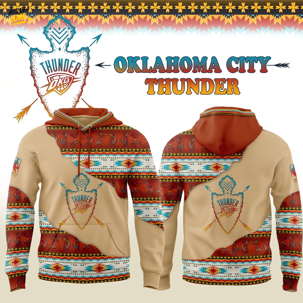 Oklahoma City Thunder Native American Heritage Month Hoodie 2025 Hot Oklahoma City Thunder Native American Heritage Month Hoodie 2025 Hot