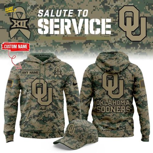 Oklahoma Sooners '' Salute to Service '' 2025 Special Hoodie(Custom)