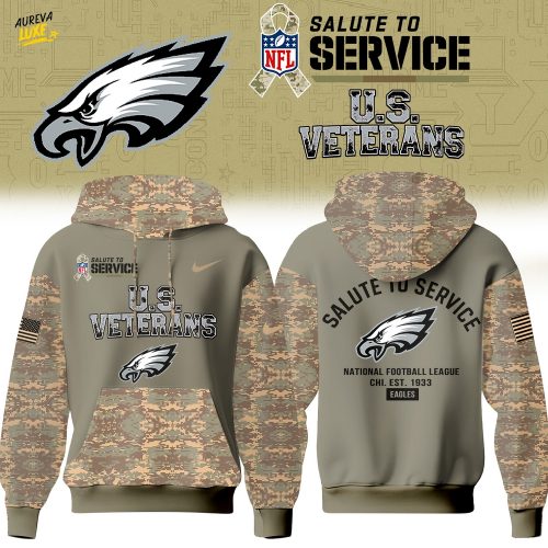 Philadelphia Eagles NFL Thank You For Your Service U.S VETERANS – Hoodie