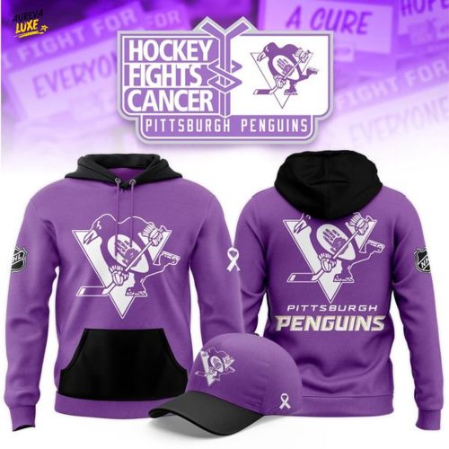Pittsburgh Penguins 2025 Hockey Fights Cancer Hoodie