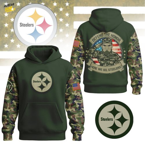 Pittsburgh Steelers x Defend The Honor Here we go, Steelers Hoodie