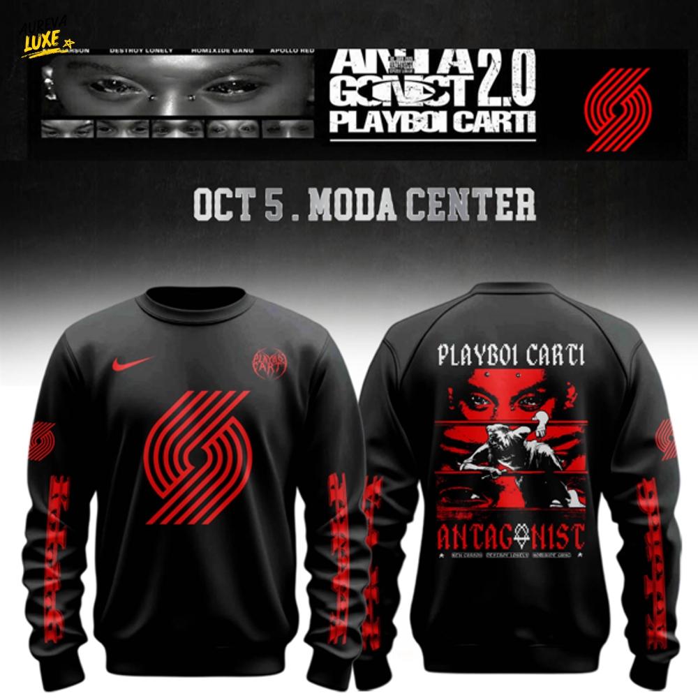 Portland Trail Blazers X Playboi Carti – Antagonist Tour 2.0 Merch Portland Trail Blazers X Playboi Carti – Antagonist Tour 2.0 Merch