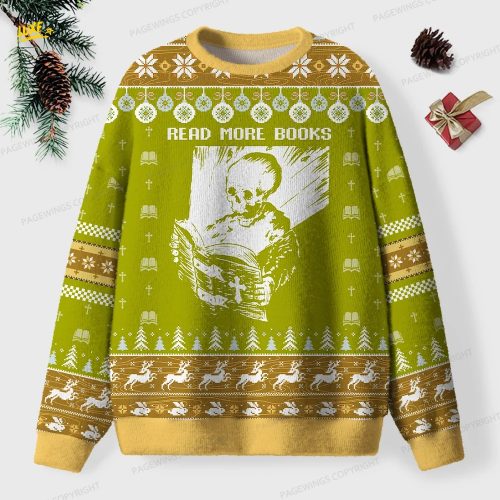 Read More Books Unisex Ugly Knit Christmas Sweater
