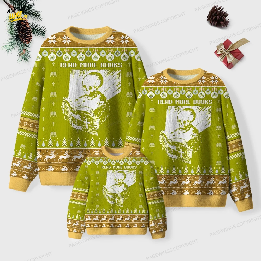 Read More Books Unisex Ugly Knit Christmas Sweater Read More Books Unisex Ugly Knit Christmas Sweater