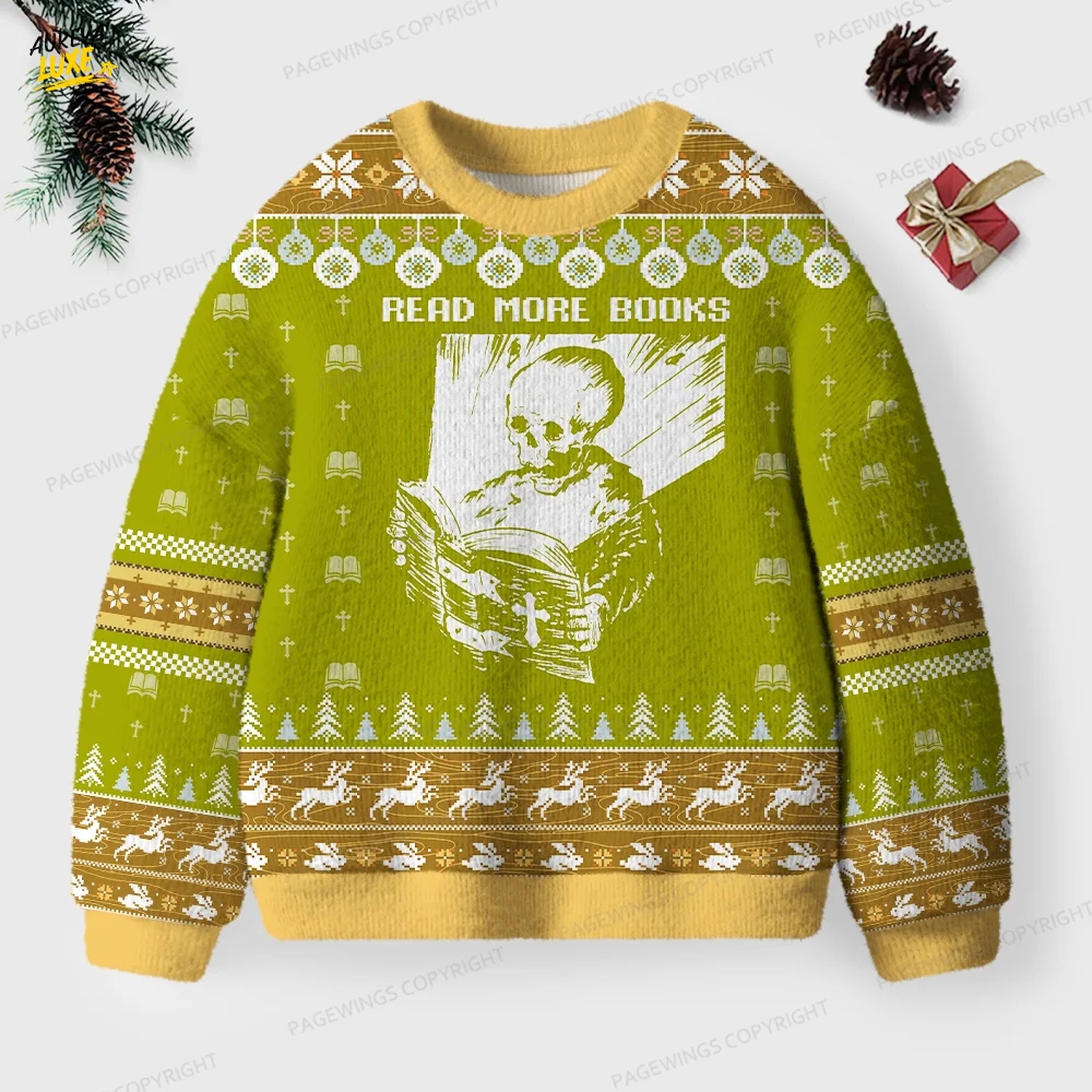Read More Books Unisex Ugly Knit Christmas Sweater Read More Books Unisex Ugly Knit Christmas Sweater