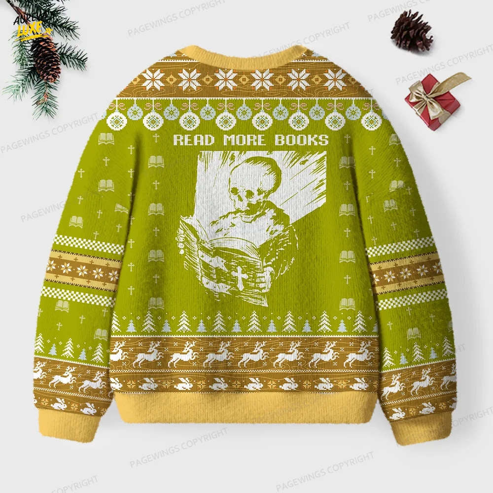 Read More Books Unisex Ugly Knit Christmas Sweater Read More Books Unisex Ugly Knit Christmas Sweater