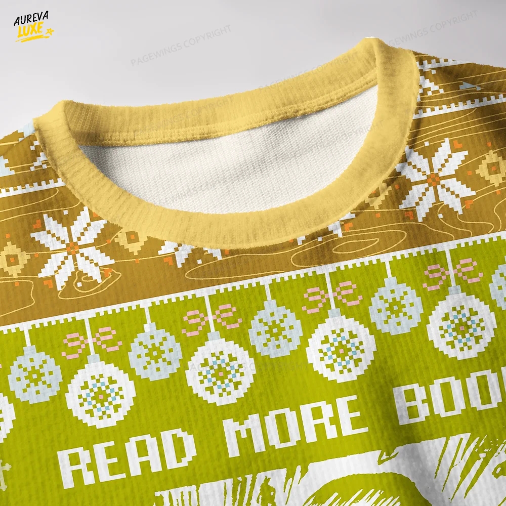 Read More Books Unisex Ugly Knit Christmas Sweater Read More Books Unisex Ugly Knit Christmas Sweater