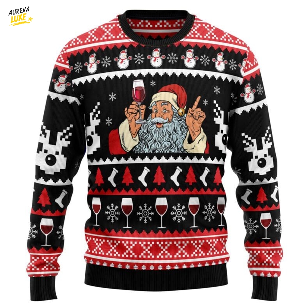 Red Wine Ugly Christmas Sweater Red Wine Ugly Christmas Sweater