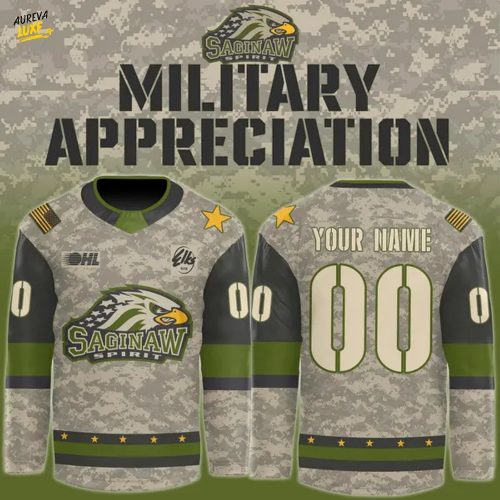 Saginaw Spirit Military Appreciation Night 2025 Jersey