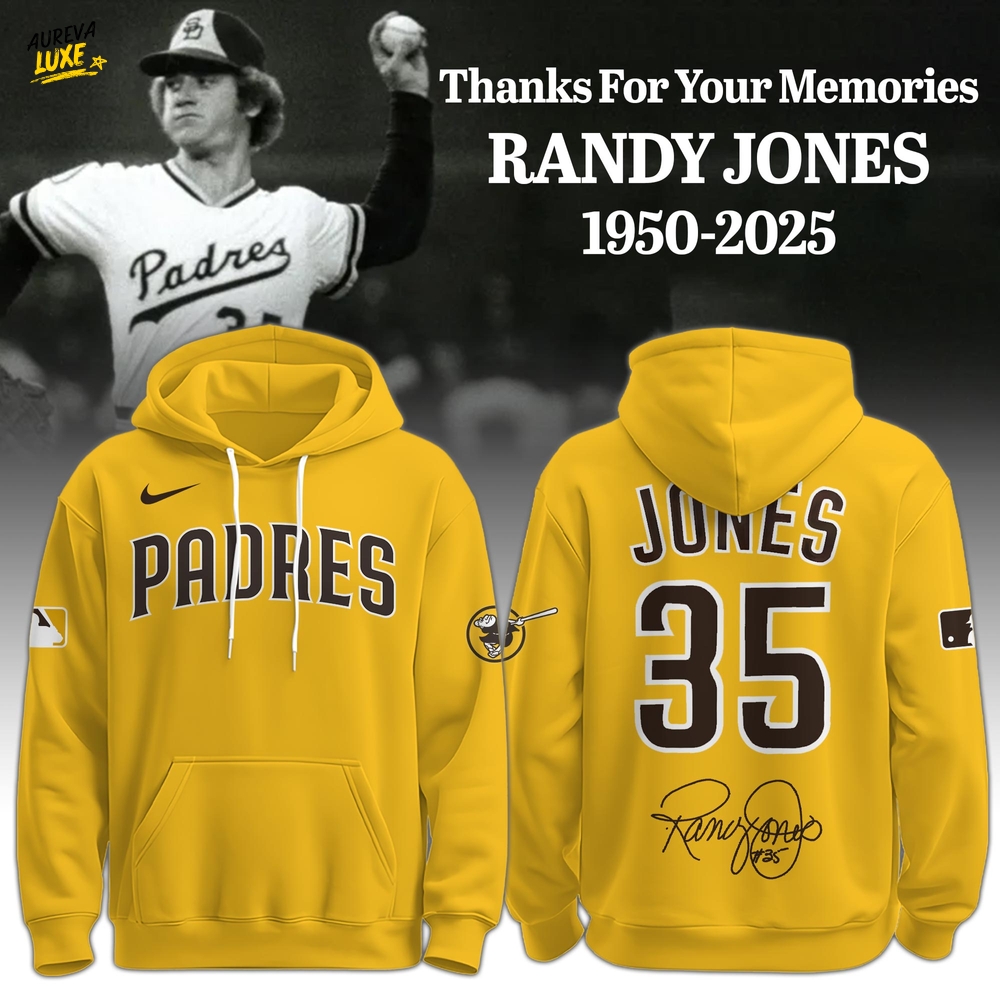 San Diego Padres x Randy Jones Tribute Hoodie | Celebrating a True San Diego Legend Limited Edition V1 San Diego Padres x Randy Jones Tribute Hoodie | Celebrating a True San Diego Legend Limited Edition V1