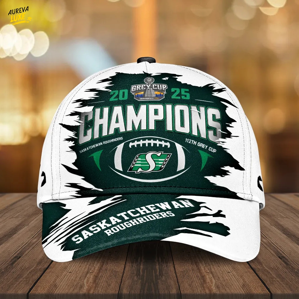 Saskatchewan Roughriders 2025 Grey Cup Champions Classic Cap