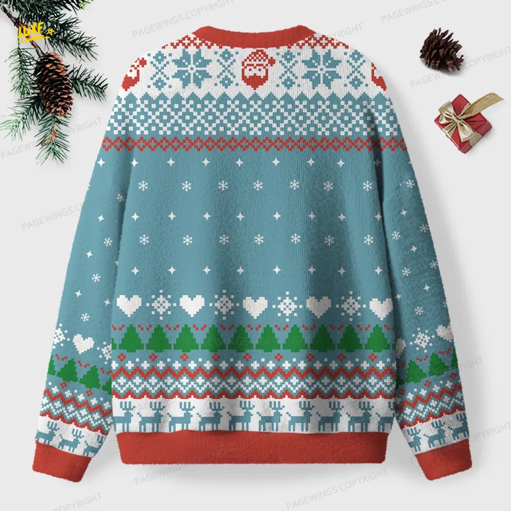 Silly Goose Book Club Unisex Ugly Knit Christmas Sweater Silly Goose Book Club Unisex Ugly Knit Christmas Sweater