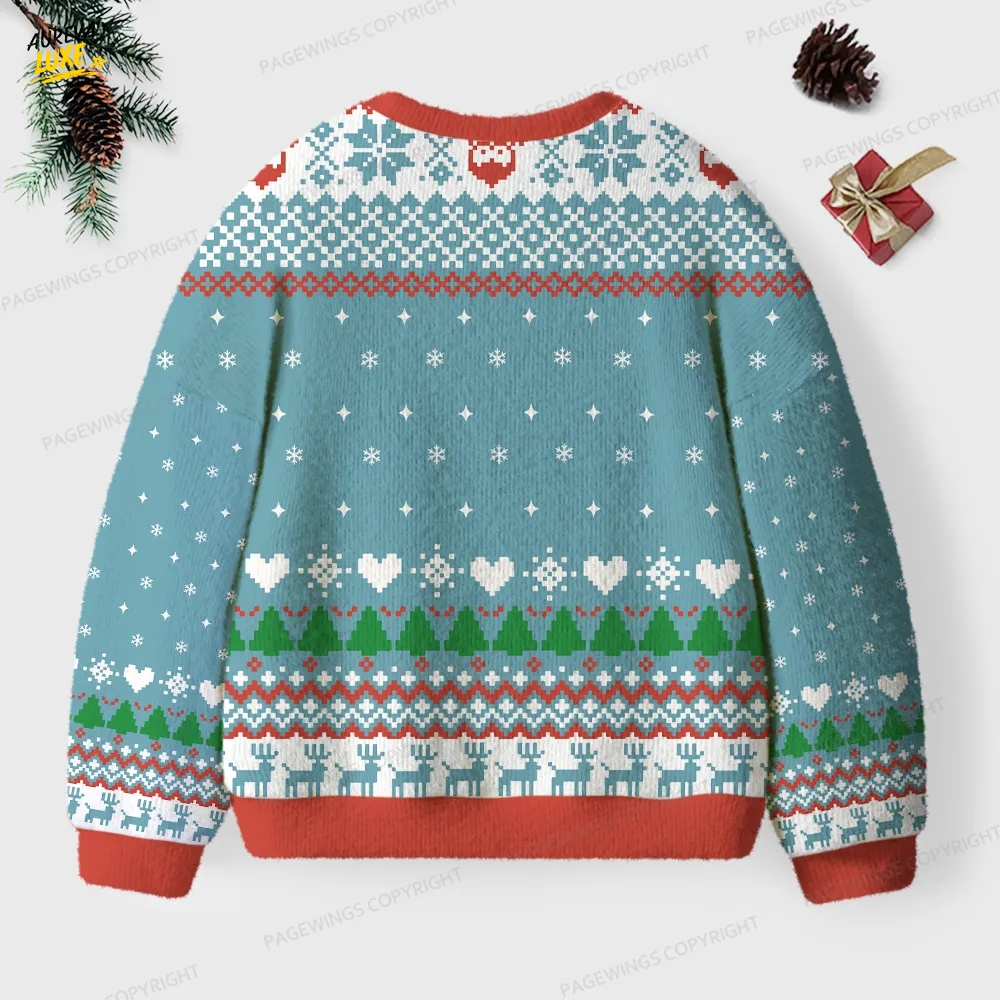 Silly Goose Book Club Unisex Ugly Knit Christmas Sweater Silly Goose Book Club Unisex Ugly Knit Christmas Sweater