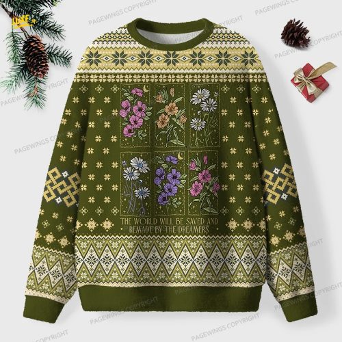 The World Will Be Saved Unisex Ugly Knit Christmas Sweater