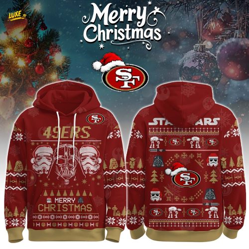 Unisex 49ers Merry Christmas The Force Edition Hoodie