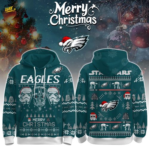 Unisex Eagles Merry Christmas The Force Edition Hoodie