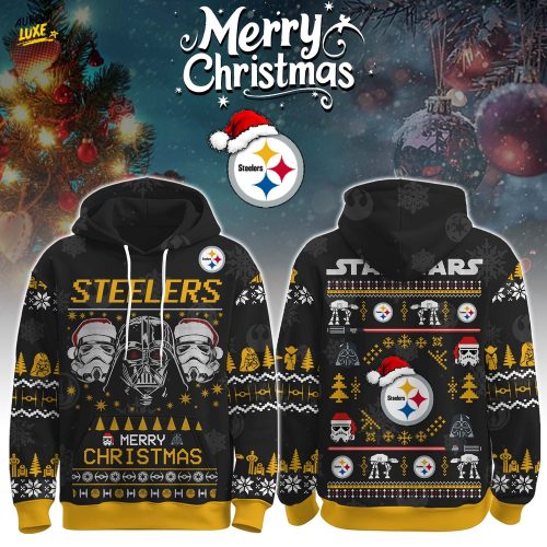 Unisex Steelers Merry Christmas The Force Edition Hoodie
