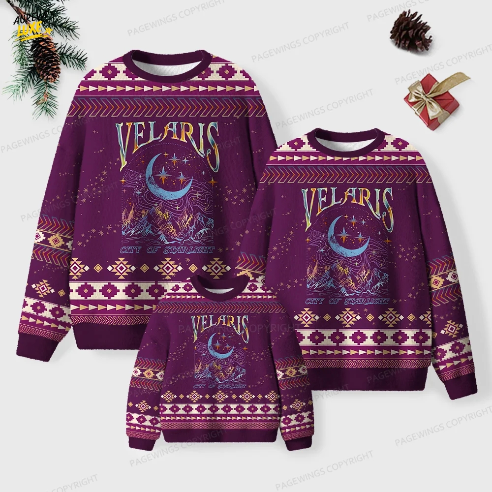 Velaris City Of Starlight Unisex Ugly Knit Christmas Sweater Velaris City Of Starlight Unisex Ugly Knit Christmas Sweater