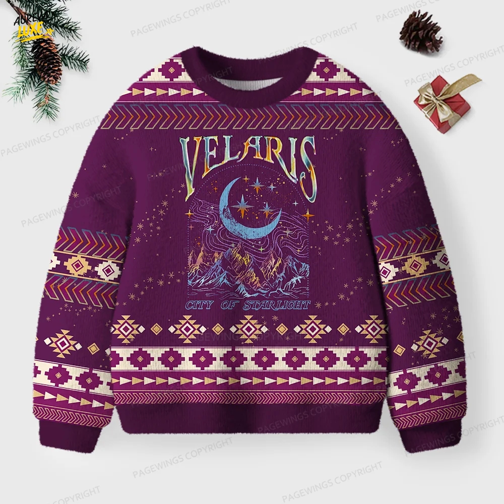 Velaris City Of Starlight Unisex Ugly Knit Christmas Sweater Velaris City Of Starlight Unisex Ugly Knit Christmas Sweater
