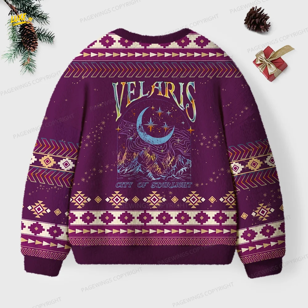 Velaris City Of Starlight Unisex Ugly Knit Christmas Sweater Velaris City Of Starlight Unisex Ugly Knit Christmas Sweater