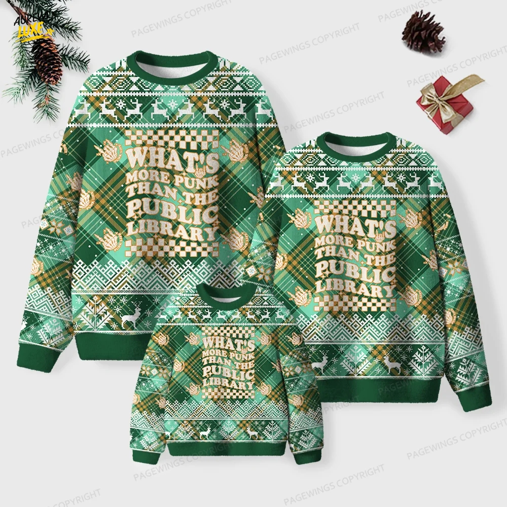 What’s More Punk Than The Public Library Unisex Ugly Knit Christmas Sweater What’s More Punk Than The Public Library Unisex Ugly Knit Christmas Sweater