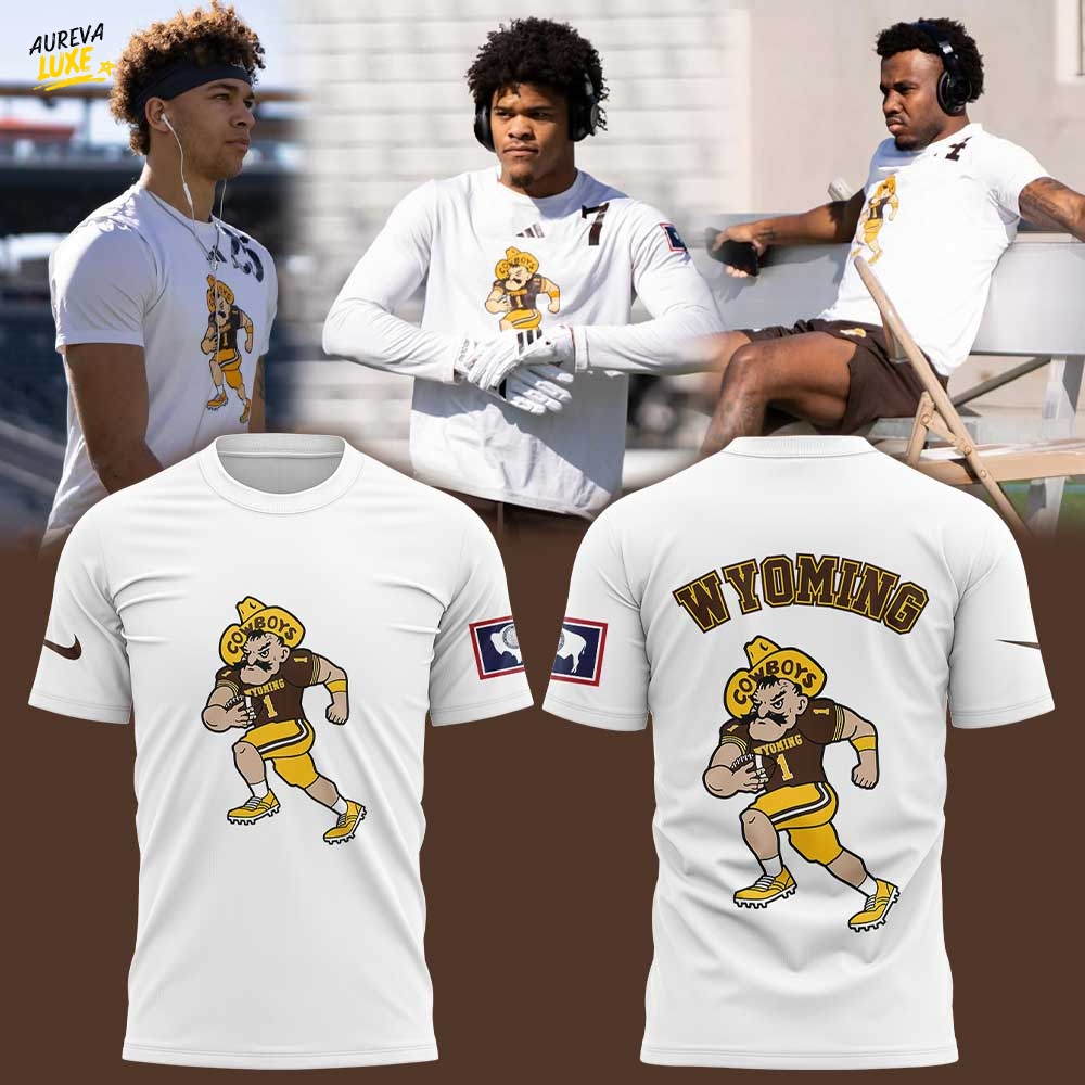 Wyoming Cowboy Football Focus Mode Combo Shirt Wyoming Cowboy Football Focus Mode Combo Shirt