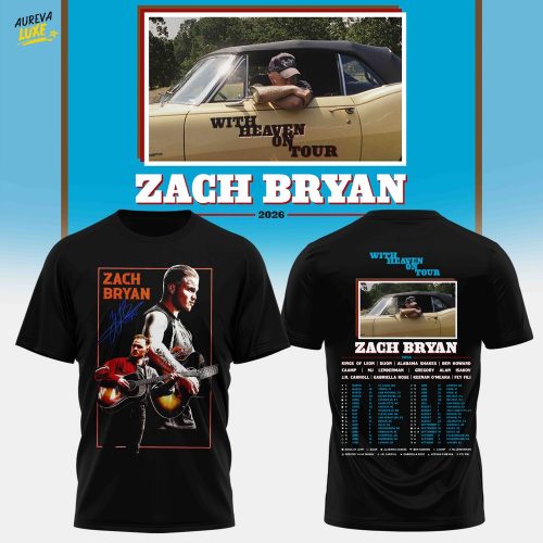 Zach Bryan “With Heaven On Tour” 2026 Collection Tshirt
