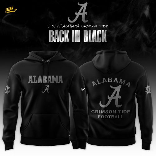 Alabama Crimson Tide ‘Back in Black’ 2025 Special Edition Hoodie