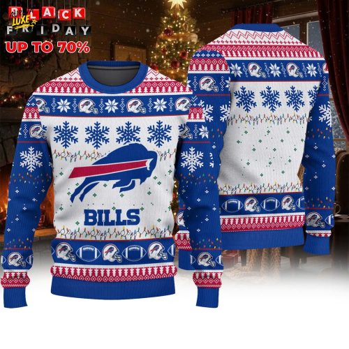 Buffalo Bills Ugly Christmas Sweater – Snowflake Holiday Knit