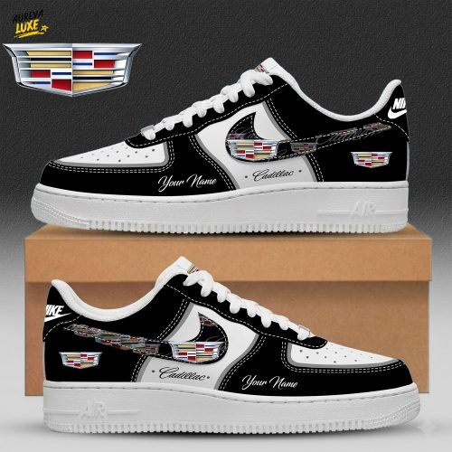 Cadillac Custom Name Multicolor Fashion Casual AF1 Sneakers - Black
