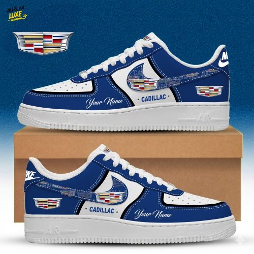 Cadillac Custom Name Multicolor Fashion Casual AF1 Sneakers - Blue