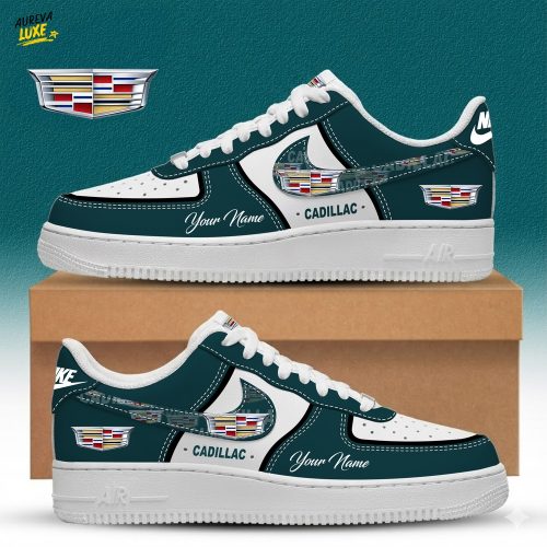 Cadillac Custom Name Multicolor Fashion Casual AF1 Sneakers - Green