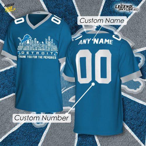 Detroit Lions x Legend City Football Limited Edition Jersey-V-neck Short Sleeve Jersey