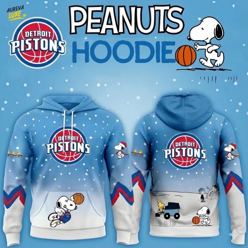 Detroit Pistons Basketball Peanuts Hoodie 2025 Limited Edition-3D Unisex Hoodie