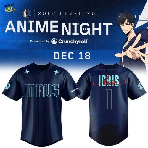 Exclusive Dallas Mavericks Solo Leveling Baseball Jersey