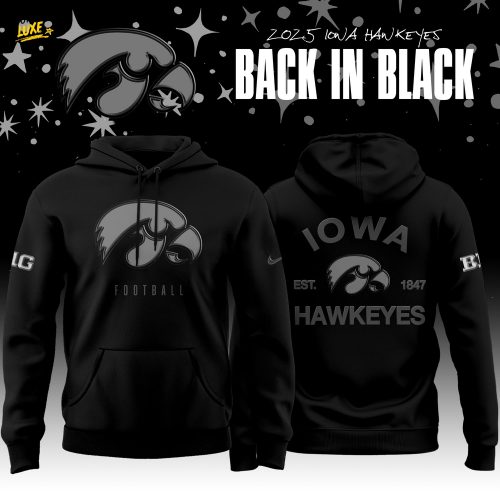 Iowa Hawkeyes Back In Black 2025 Special Edition Hoodie
