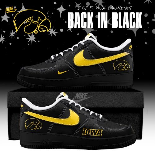 Iowa Hawkeyes Back In Black Special Edition AF1 Sneakers