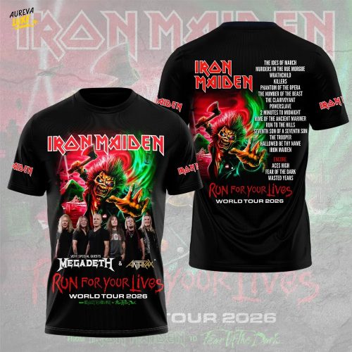 Iron Maiden Run for Your Lives 2026 3D Apparel
