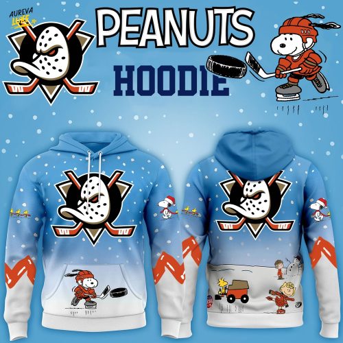 Limited Edition Anaheim Ducks x Peanuts Snoopy Winter Hockey Hoodie-3D Unisex Hoodie