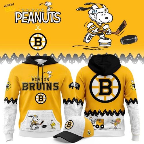 Limited Edition Boston Bruins'' Peanuts Night '' 2026 Snoopy Hoodie