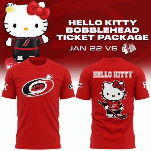 Limited Edition Carolina Hurricanes x Hello Kitty Night Tshirt