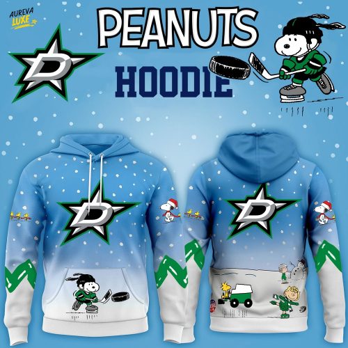 Limited Edition Dallas Stars x Peanuts Snoopy Winter Hockey Hoodie-3D Unisex Hoodie